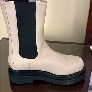 Chic Cream Platform Boots